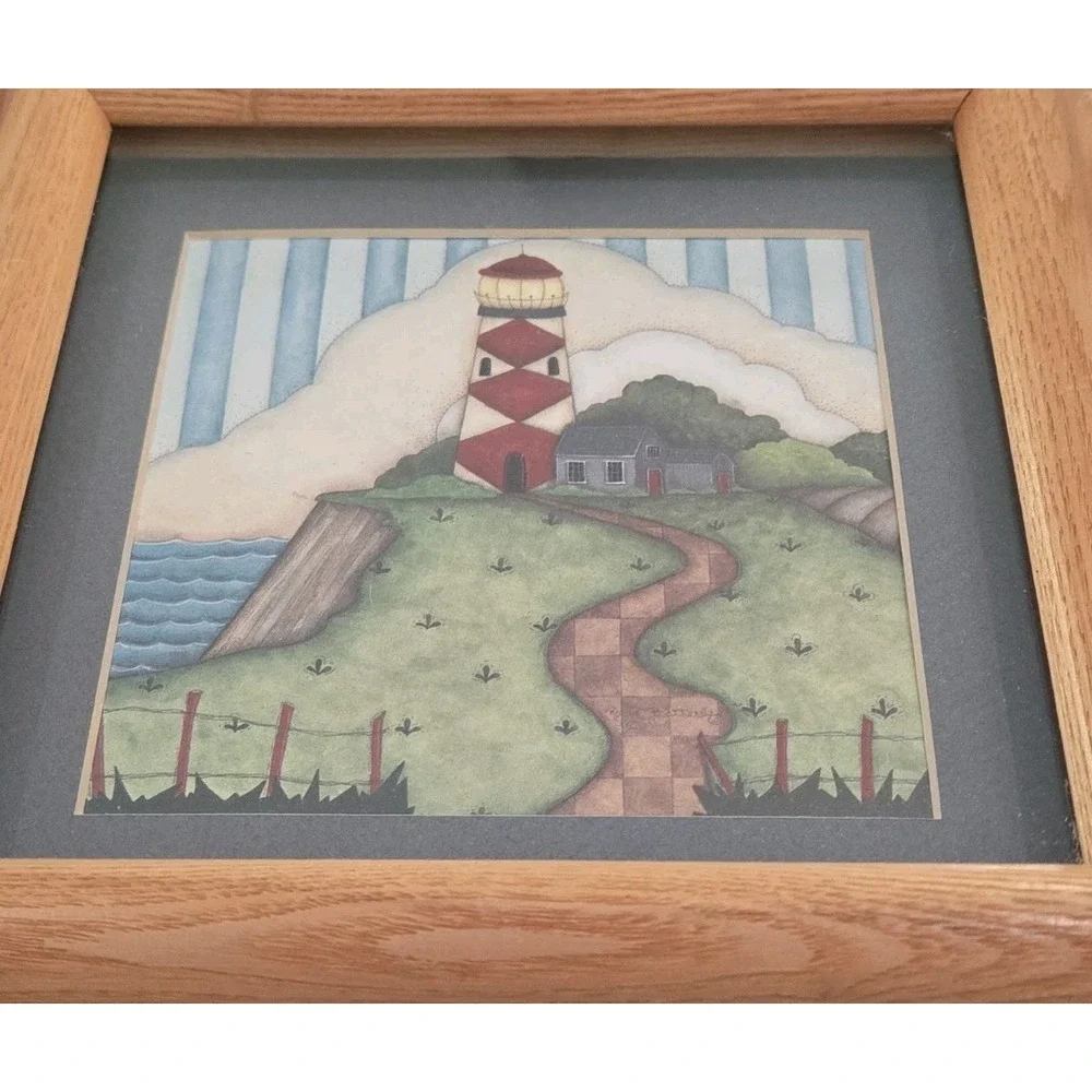 VINTAGE Framed Art Print Robin Betterley Seascape Light 2000 Target EUC!